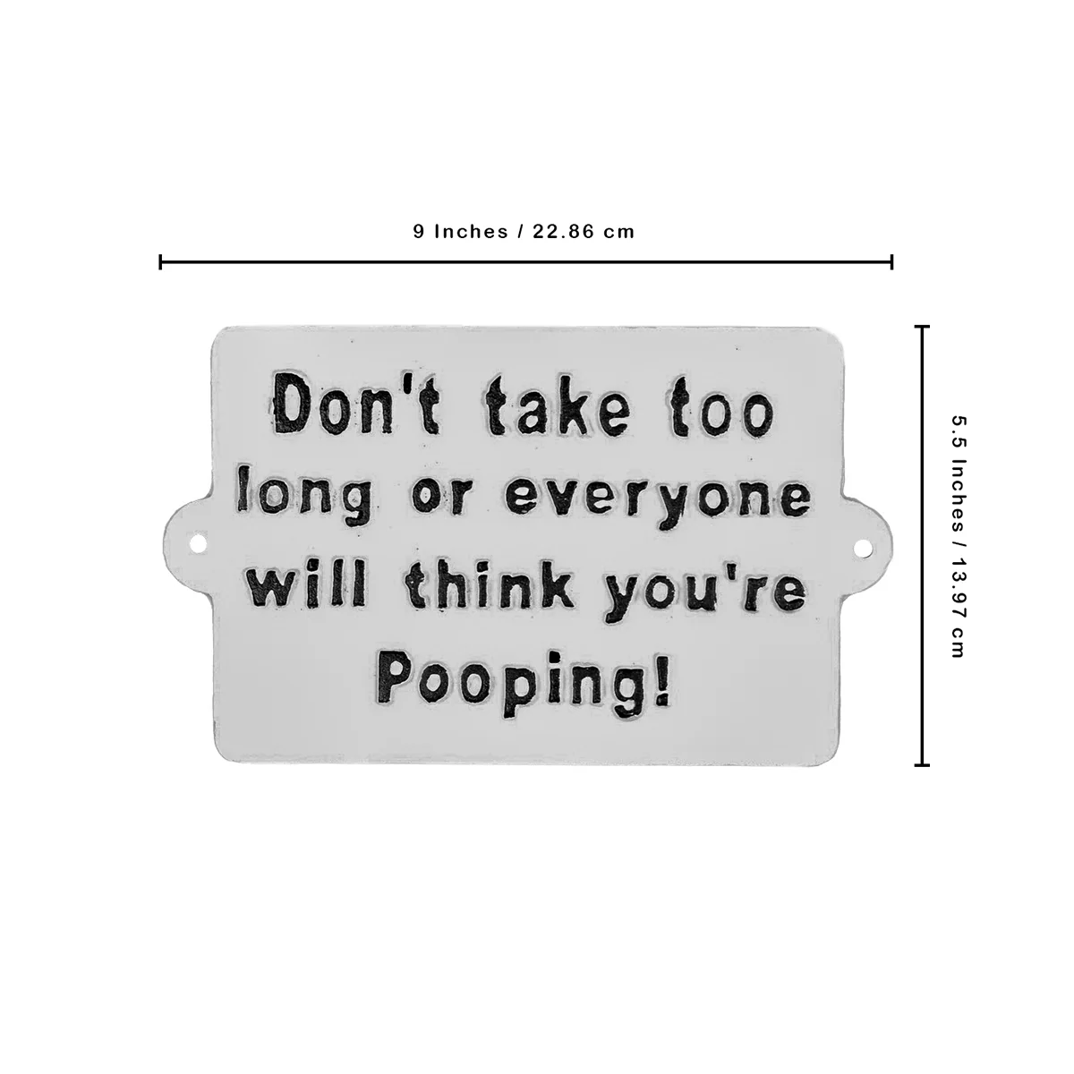 Metal Funny Dont Take Too Long Pooping Toilet Sign Bathroom Wall Art Home Decor - Image 3