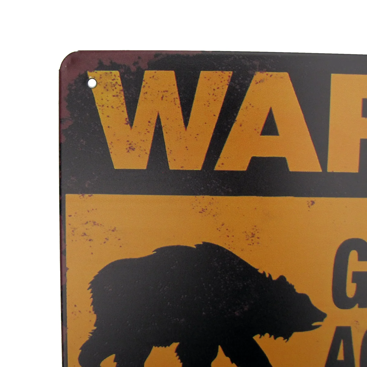Metal Grizzly Bear Activity Warning Caution Wall Sign Outdoor Cabin Garage Decor - Image 2