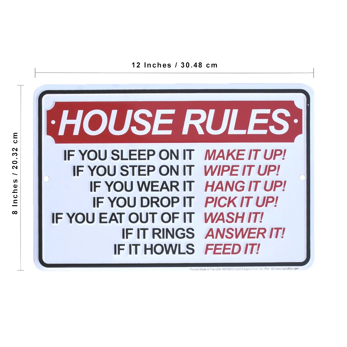 Metal House Rules Sign Kitchen Living Room Wall Art Guest Tiny Rental Home Decor - Image 2
