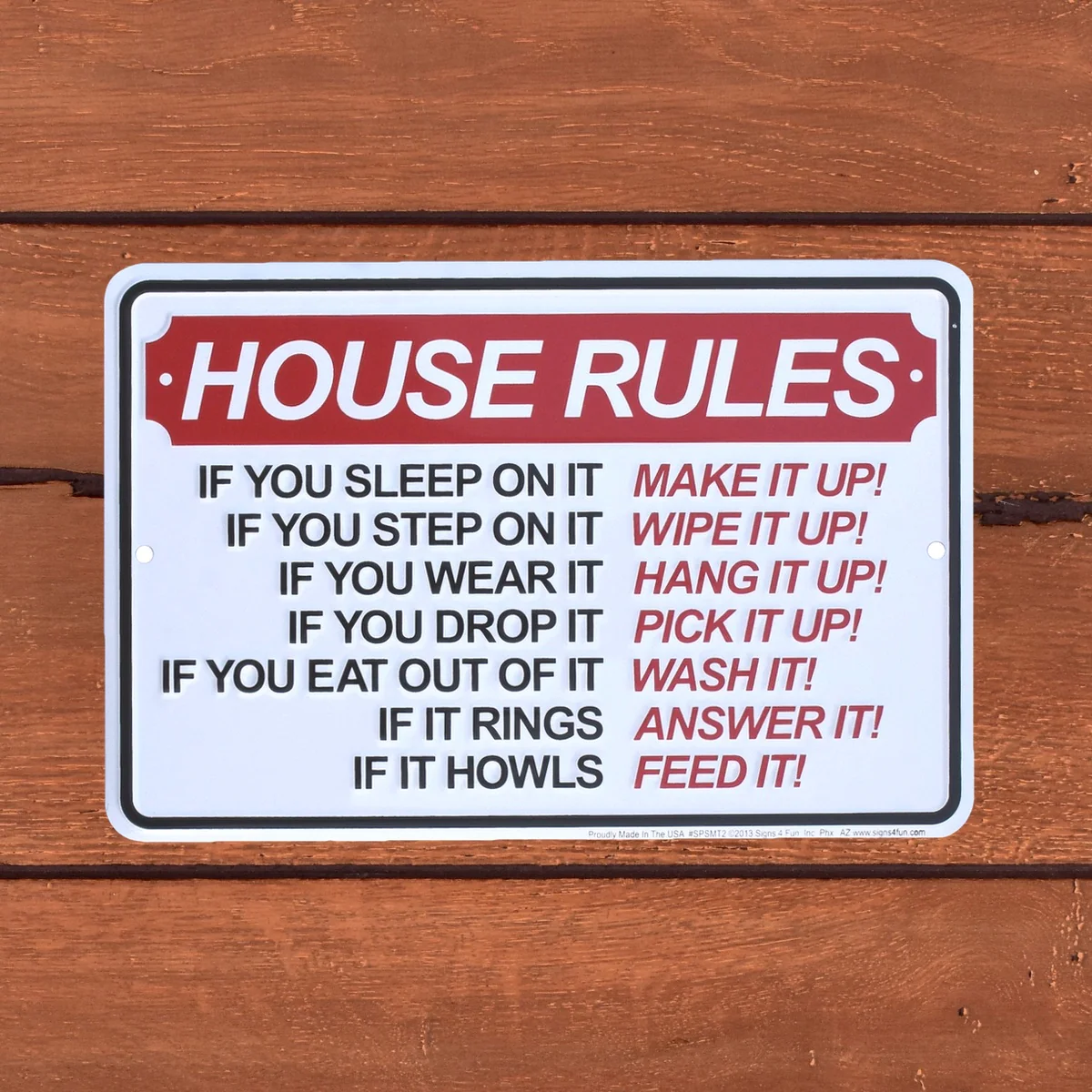 Metal House Rules Sign Kitchen Living Room Wall Art Guest Tiny Rental Home Decor - Image 4