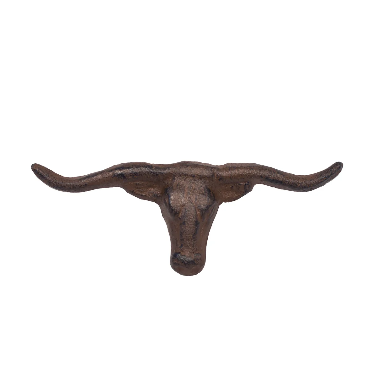 Metal Longhorn Steer Vanity Knob Cow Bull Kitchen Drawer Pull Cupboard Hardware