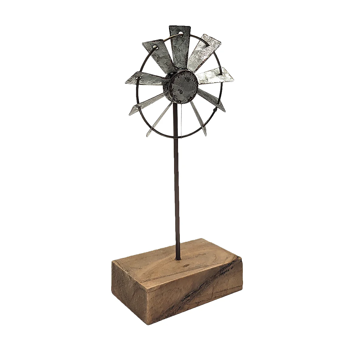 Metal Mini Windmill Kinetic Wind Spinner Farmhouse Living Room Shelf Home Decor