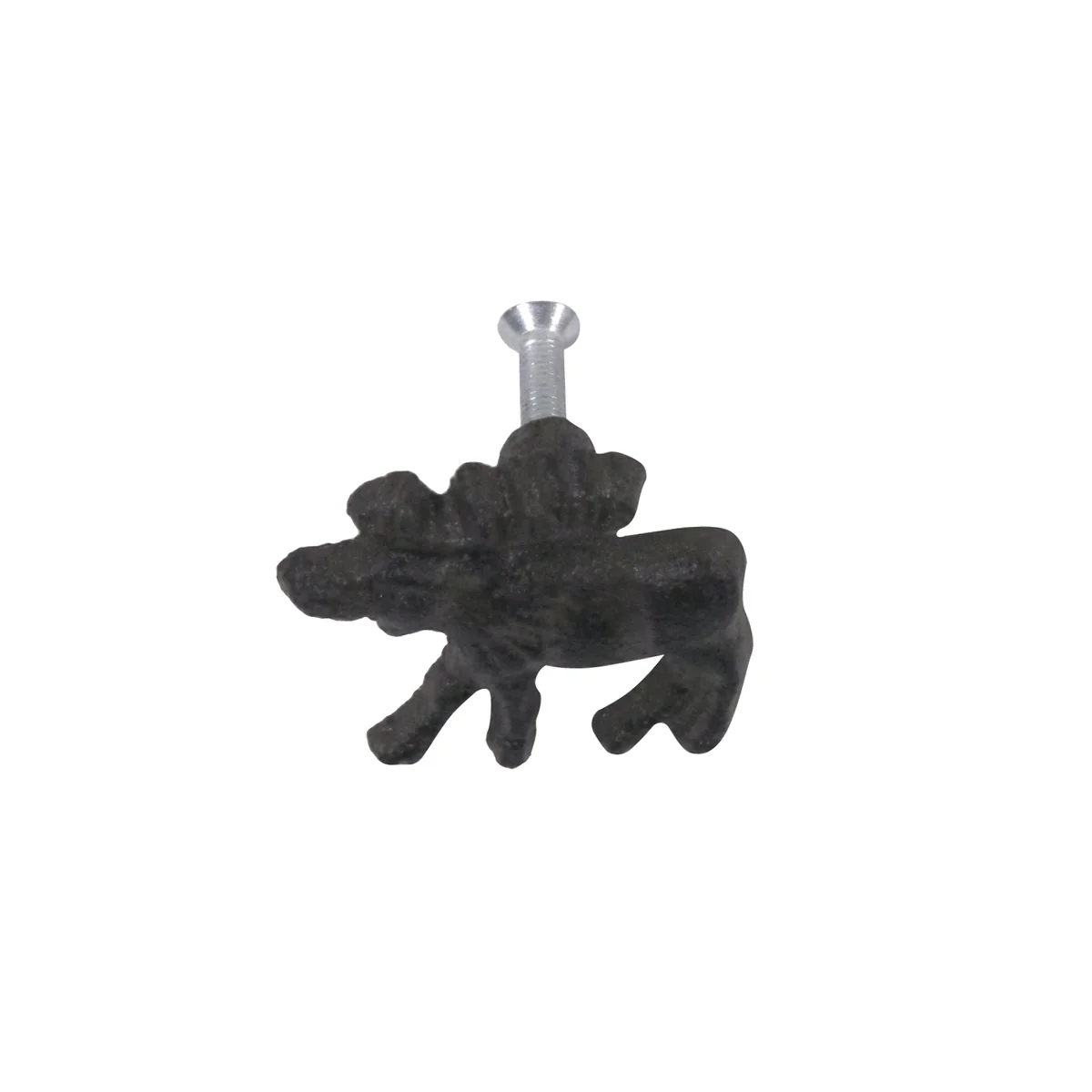 Metal Moose Drawer Bin Pull Screw Knob Cabinet Hardware Rustic Hunt Cabin Decor - Image 2