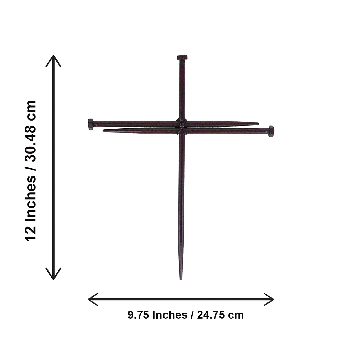 Metal Nail Cross Wall Art for Office, Prayer Room or Baptism Gift Home Decor - Image 2