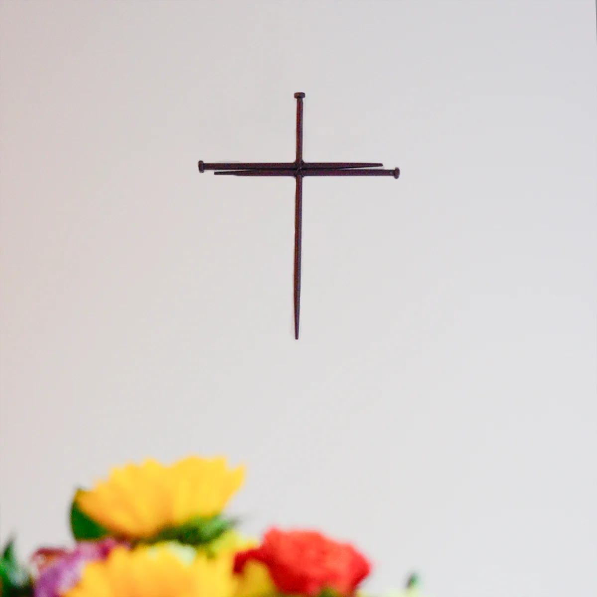 Metal Nail Cross Wall Art for Office, Prayer Room or Baptism Gift Home Decor - Image 5