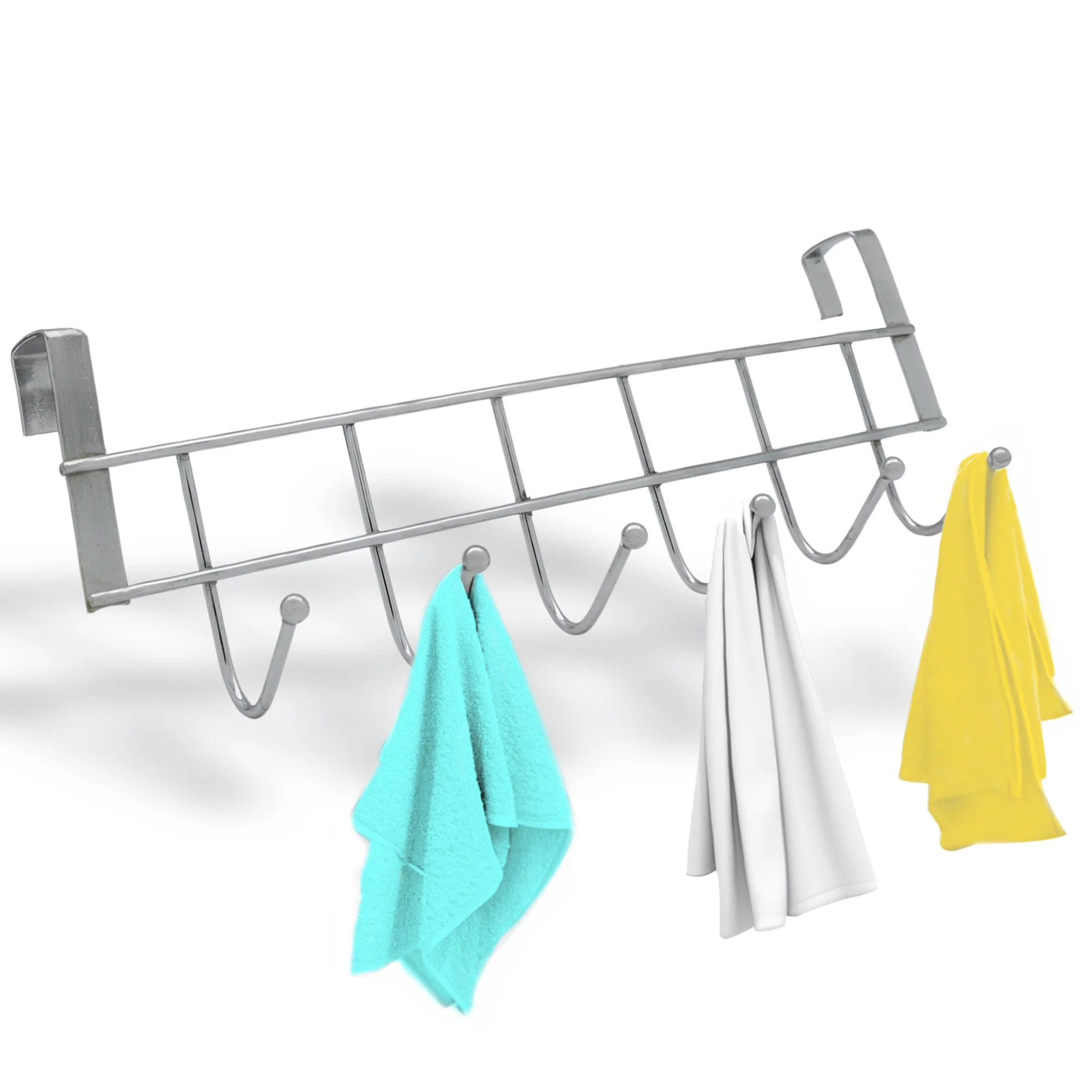 Metal Over Cabinet Door Clothes Hook Coat Rack Dish Hand Towel Hanger Hat Holder - Image 3