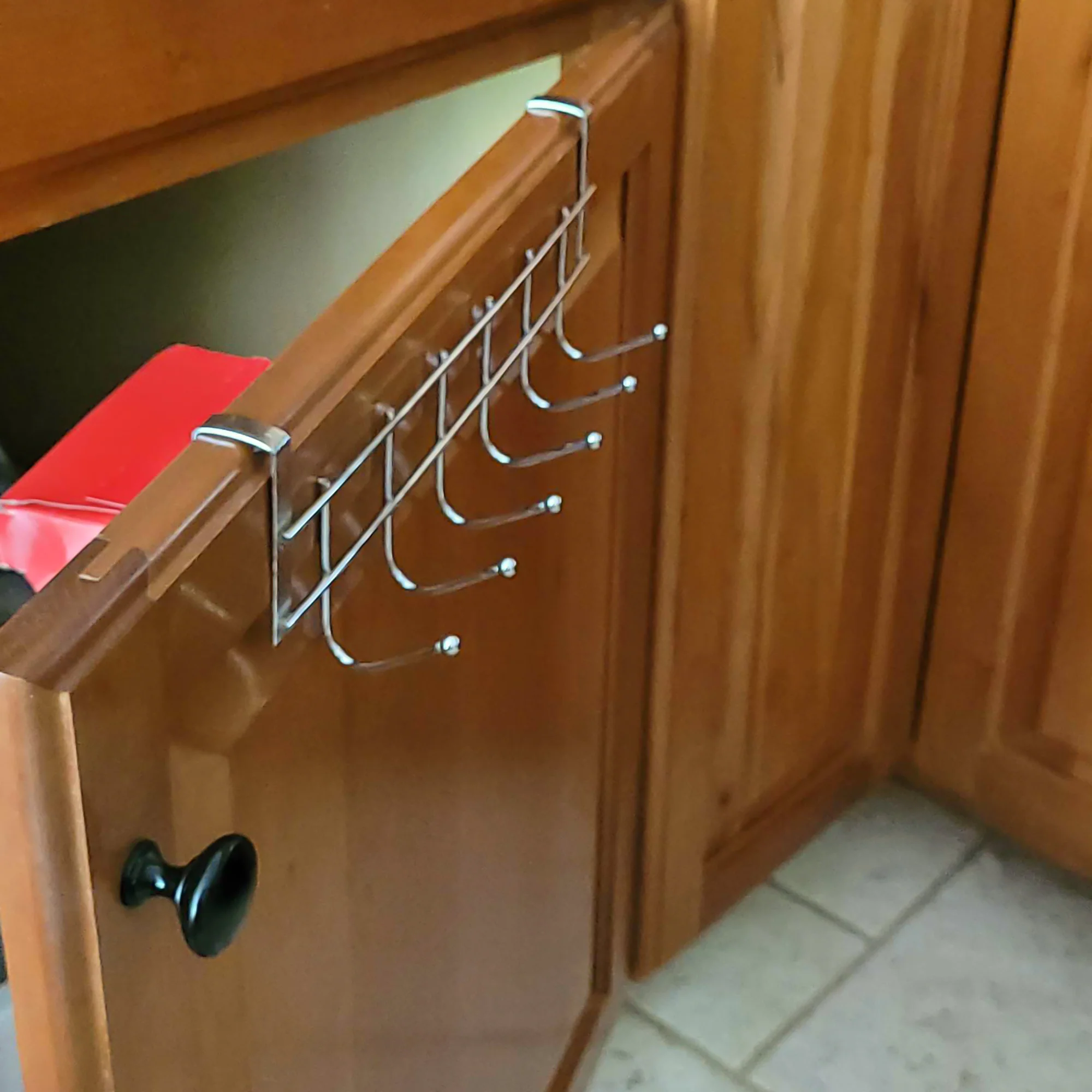 Metal Over Cabinet Door Clothes Hook Coat Rack Dish Hand Towel Hanger Hat Holder - Image 5