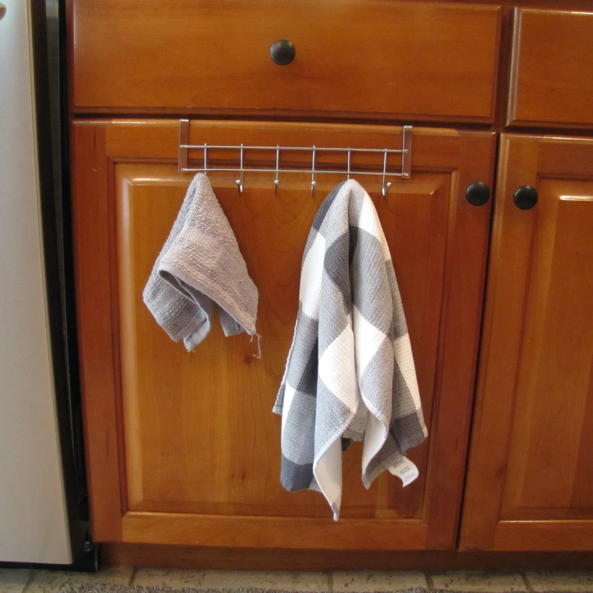 Metal Over Cabinet Door Clothes Hook Coat Rack Dish Hand Towel Hanger Hat Holder - Image 6