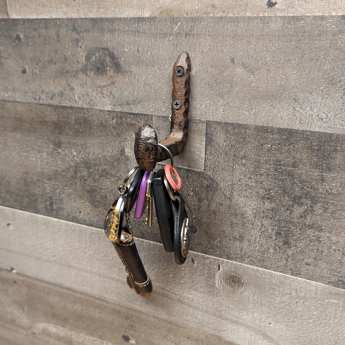 Metal Railroad Spike Wall Mount Hat Coat Hanger Bent Nail Hook Rustic Home Decor - Image 4