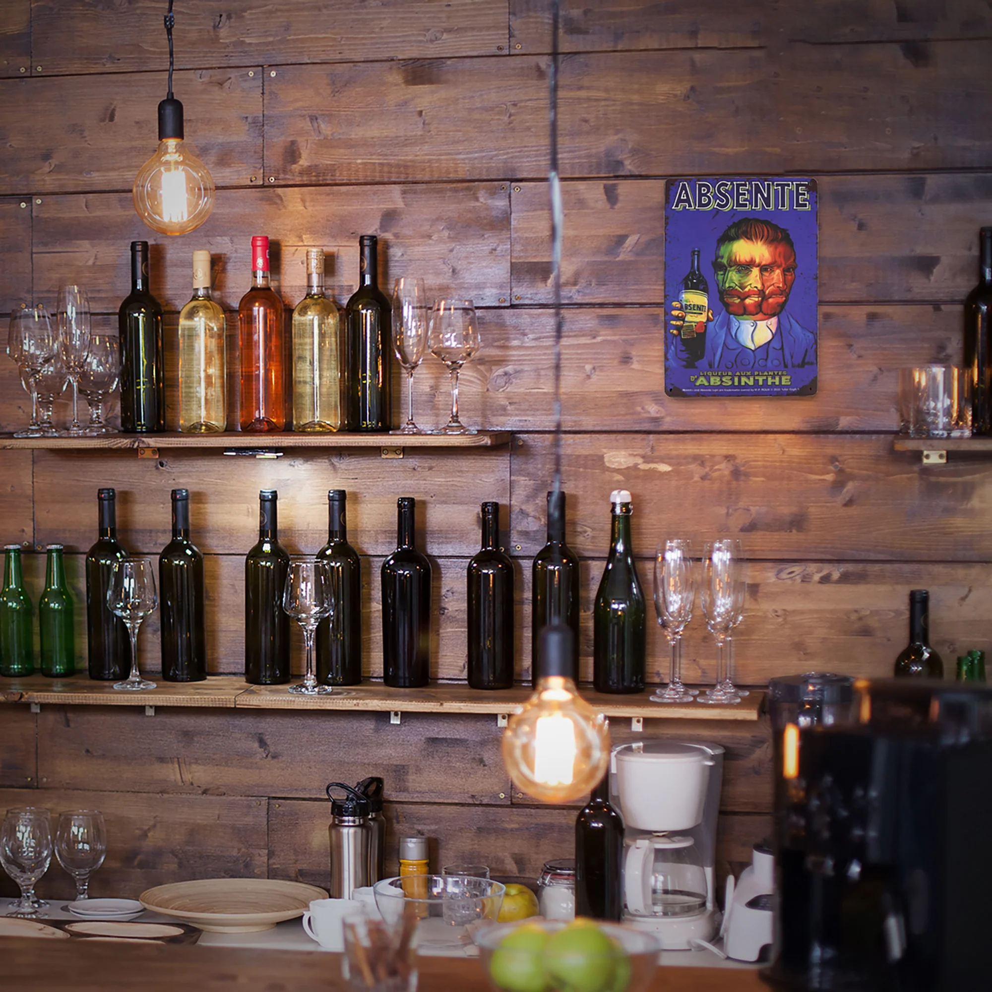 Metal Absinthe Funny Poster Sign Van Gogh Man Cave Bar Dorm Accessories 12x8" - Image 7