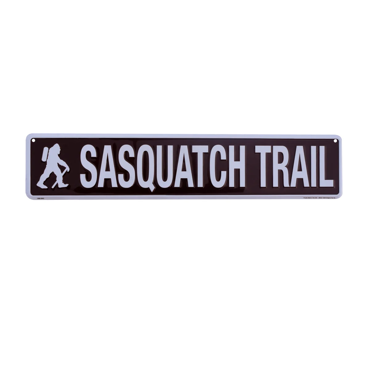 Metal Sasquatch Trail Road Street Sign Rustic Bigfoot Cabin Man Cave Wall Decor