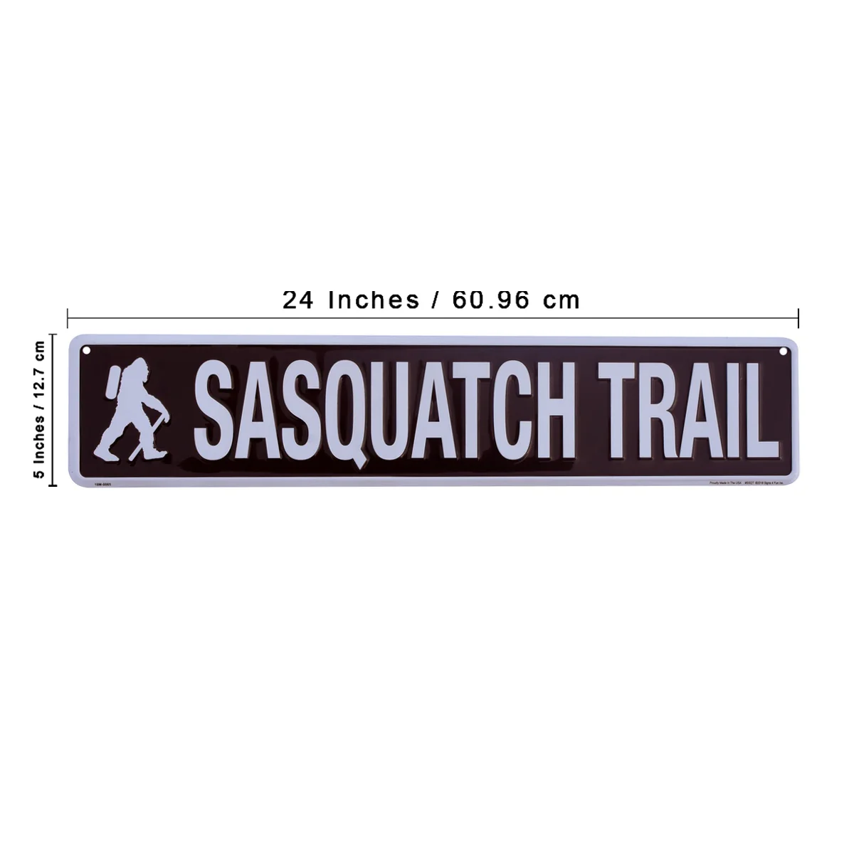 Metal Sasquatch Trail Road Street Sign Rustic Bigfoot Cabin Man Cave Wall Decor - Image 3