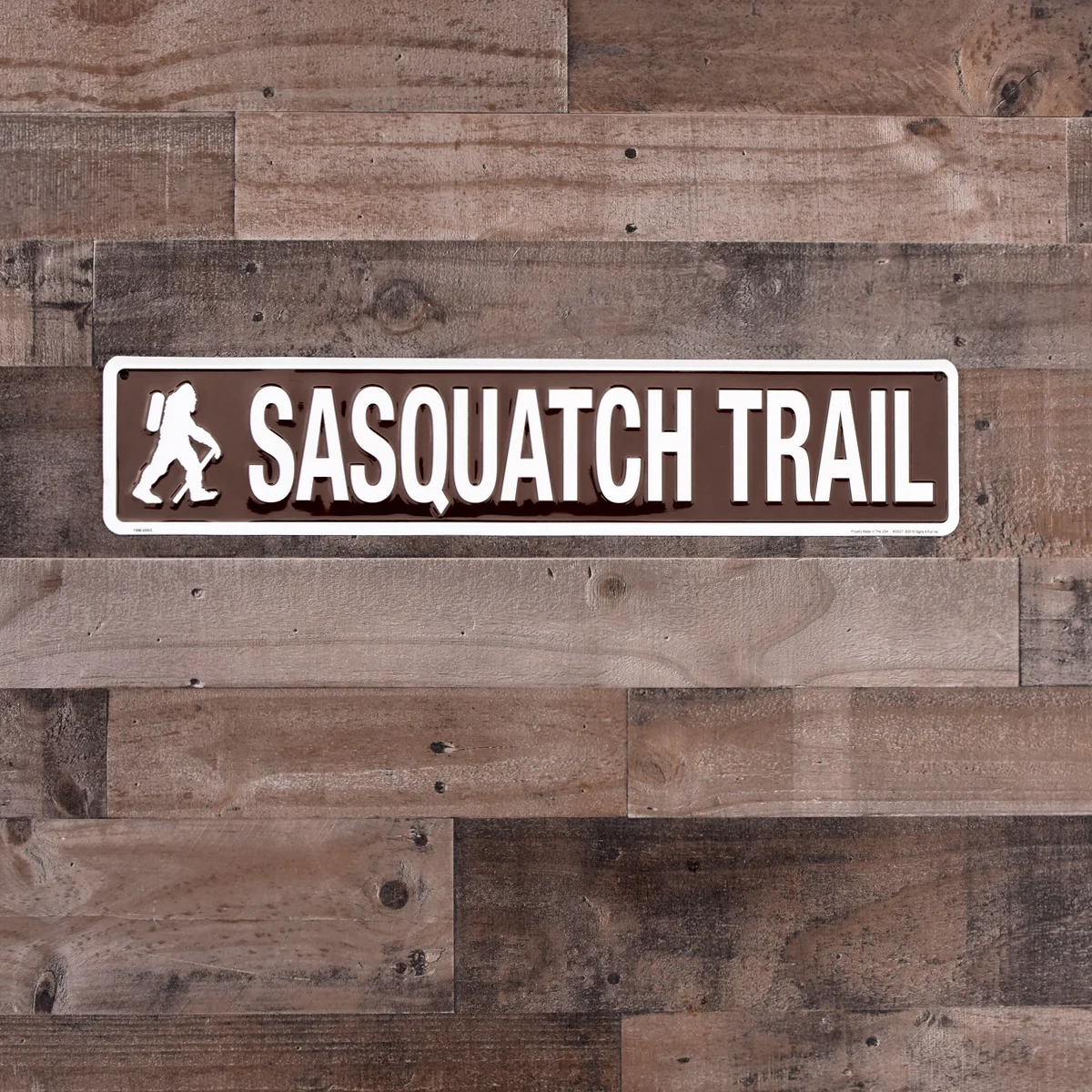 Metal Sasquatch Trail Road Street Sign Rustic Bigfoot Cabin Man Cave Wall Decor - Image 4