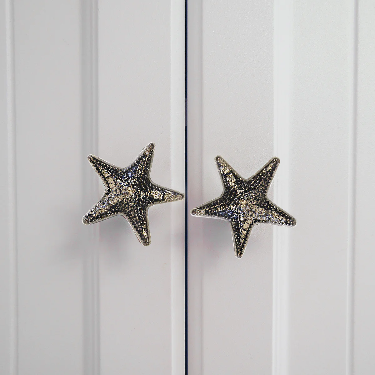 Metal Silver Starfish Dresser Cabinet Door Drawer Knob Pull Hardware Beach Decor - Image 4