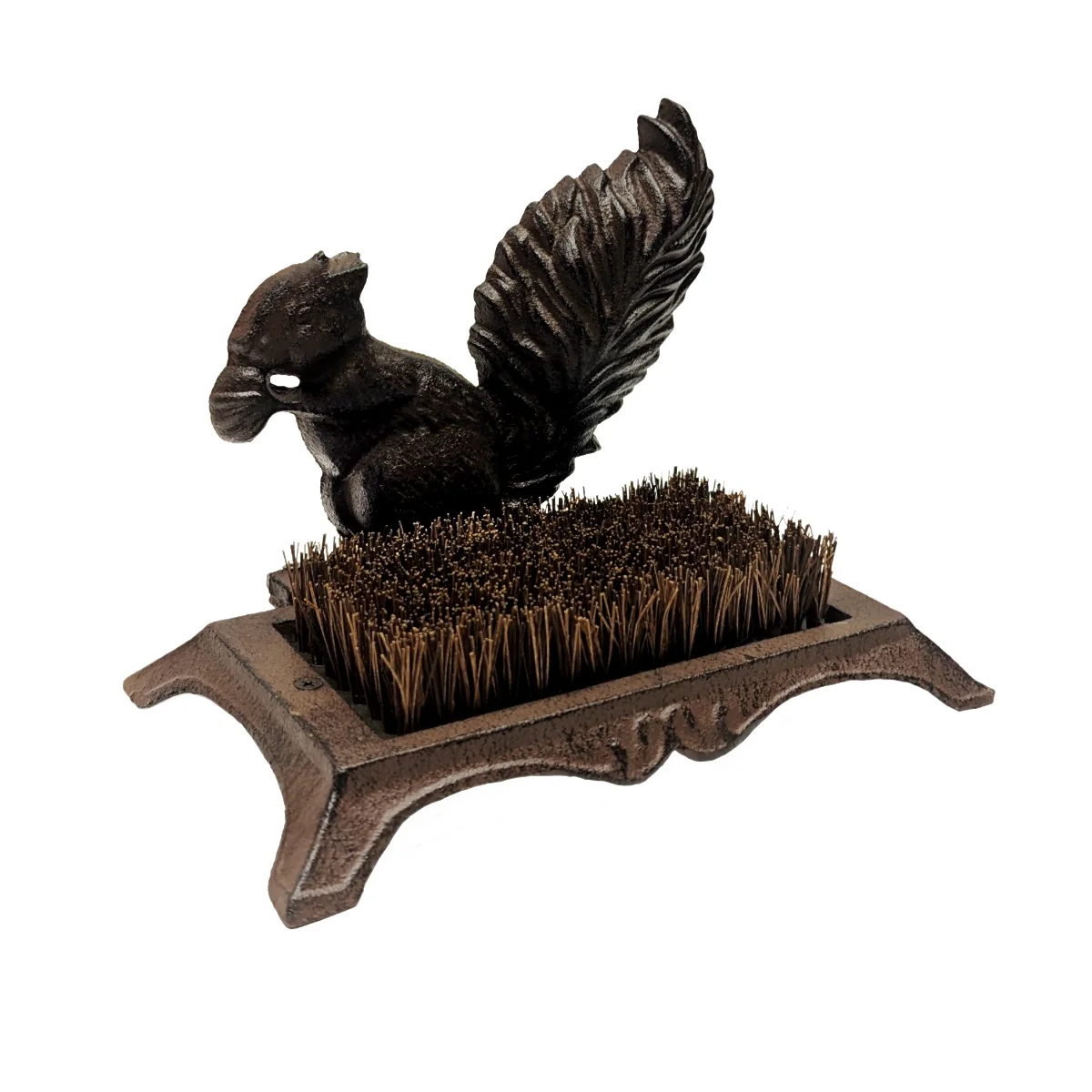 Metal Squirrel Boot Scraper Garden Shoes Brush Outdoor Front Door Porch Decor - Image 2