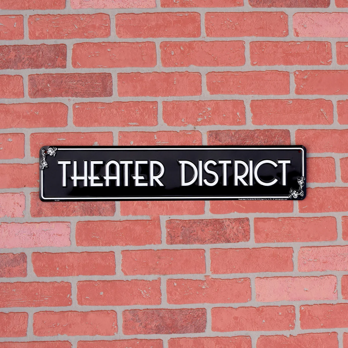 Metal Theater District Street Road Sign Movie Play Man Cave Wall Art Home Decor - Image 2