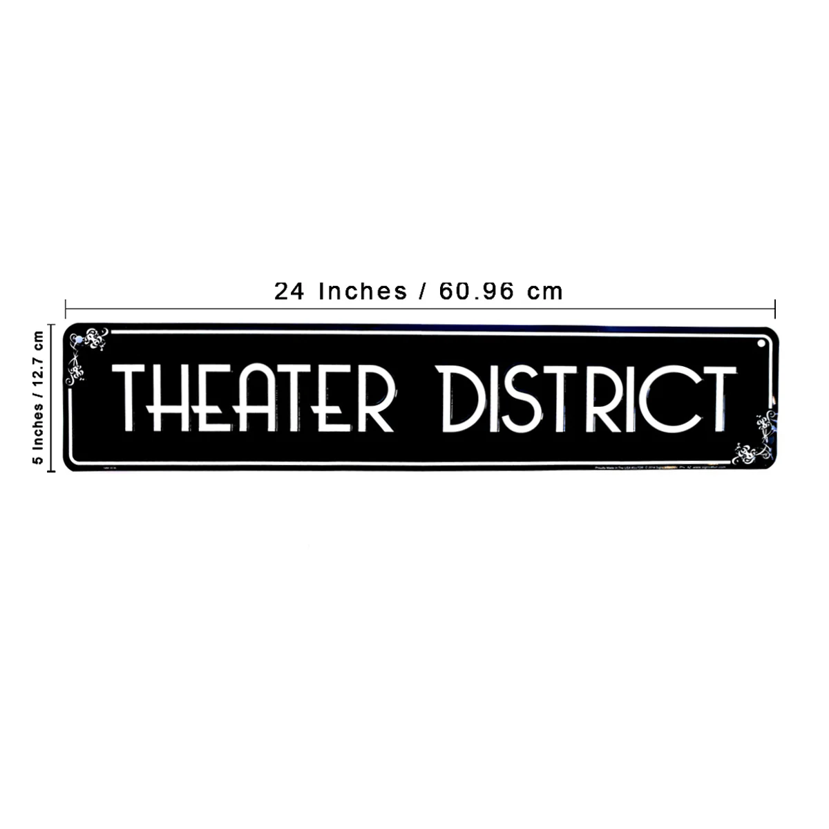 Metal Theater District Street Road Sign Movie Play Man Cave Wall Art Home Decor - Image 3