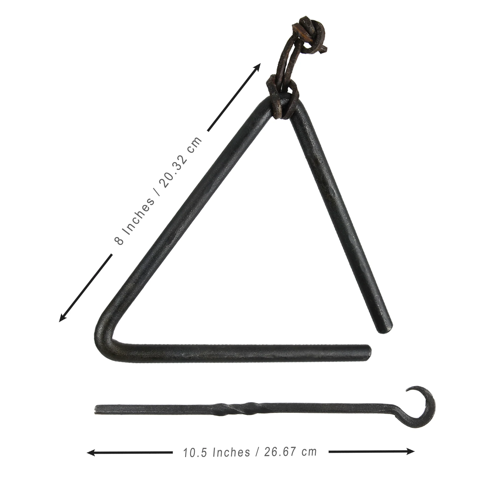 Metal Triangle Bell Kids Musical Instruments Rustic Service Bell Outdoor Kitchen - Image 2