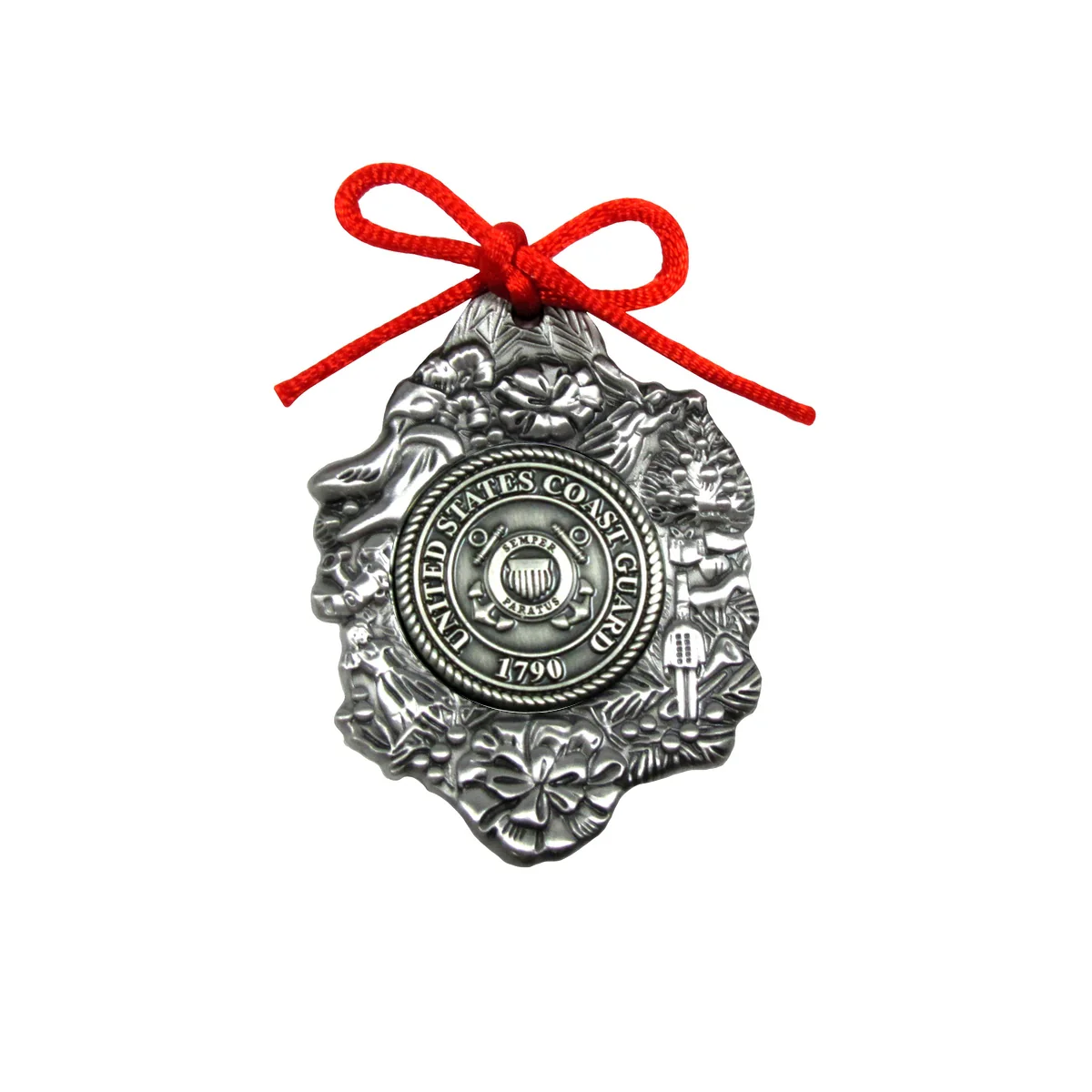 Metal US Coast Guard Seal Christmas Tree Ornament USCG USA Military Xmas Gift