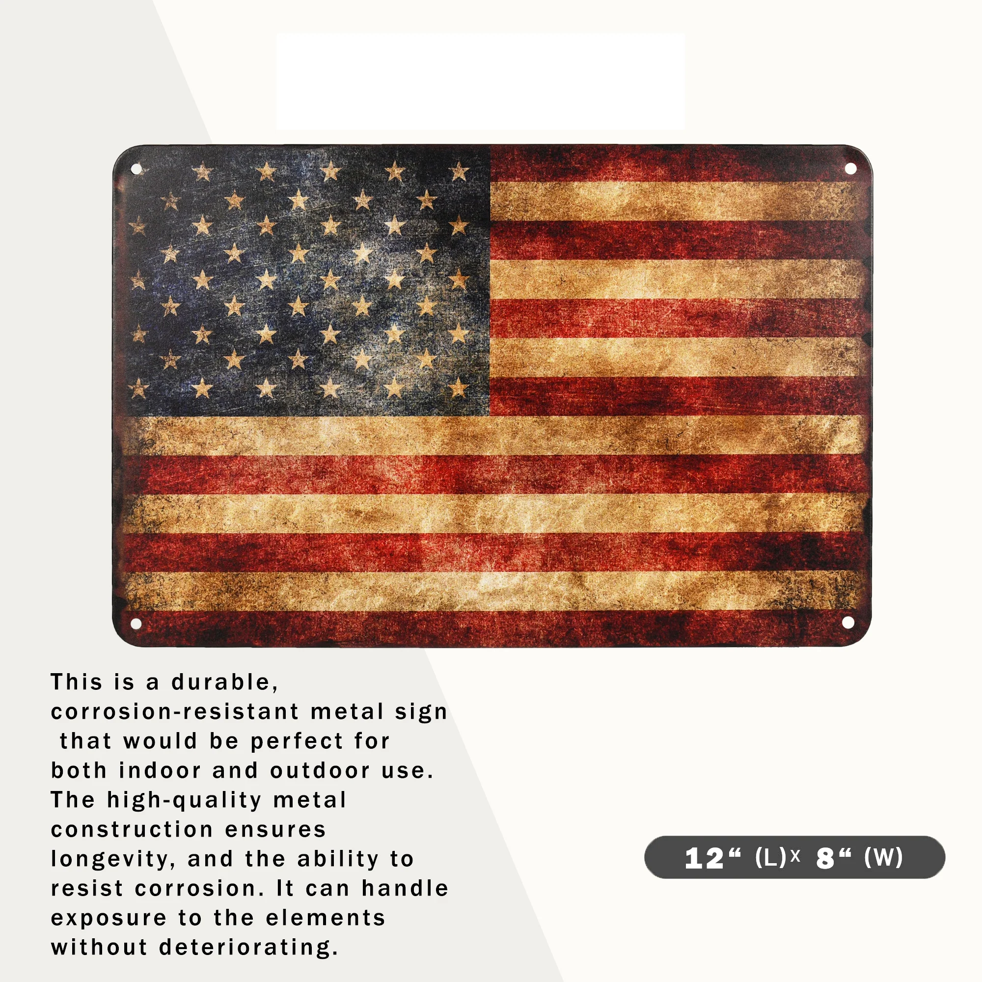 Metal USA Flag 250 Anniversary Sign Patriotic Home Decor American Flag Wall Art - Image 2
