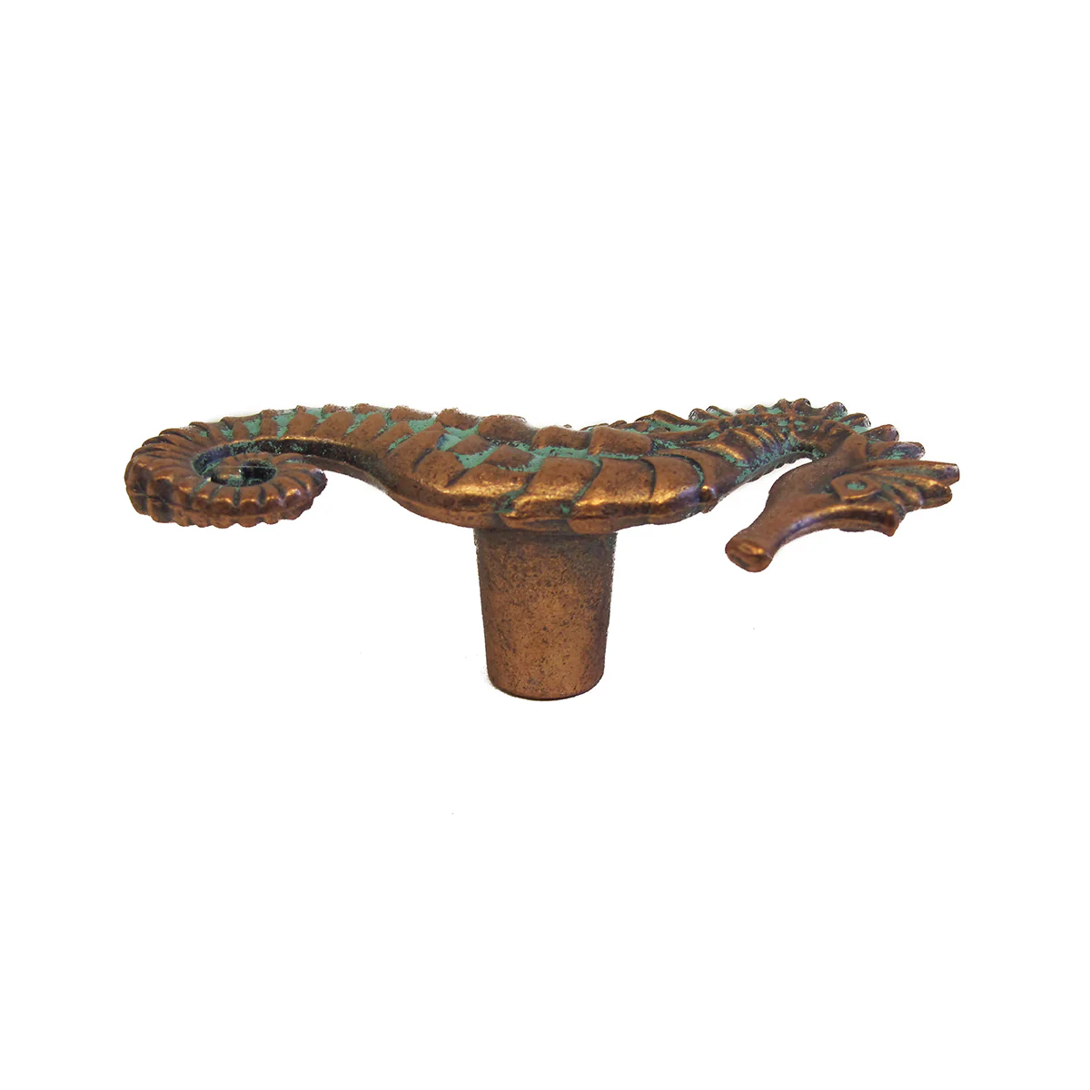 Metal Verdigris Seahorse Cabinet Dresser Drawer Knob Pull Hardware Beach Decor - Image 2