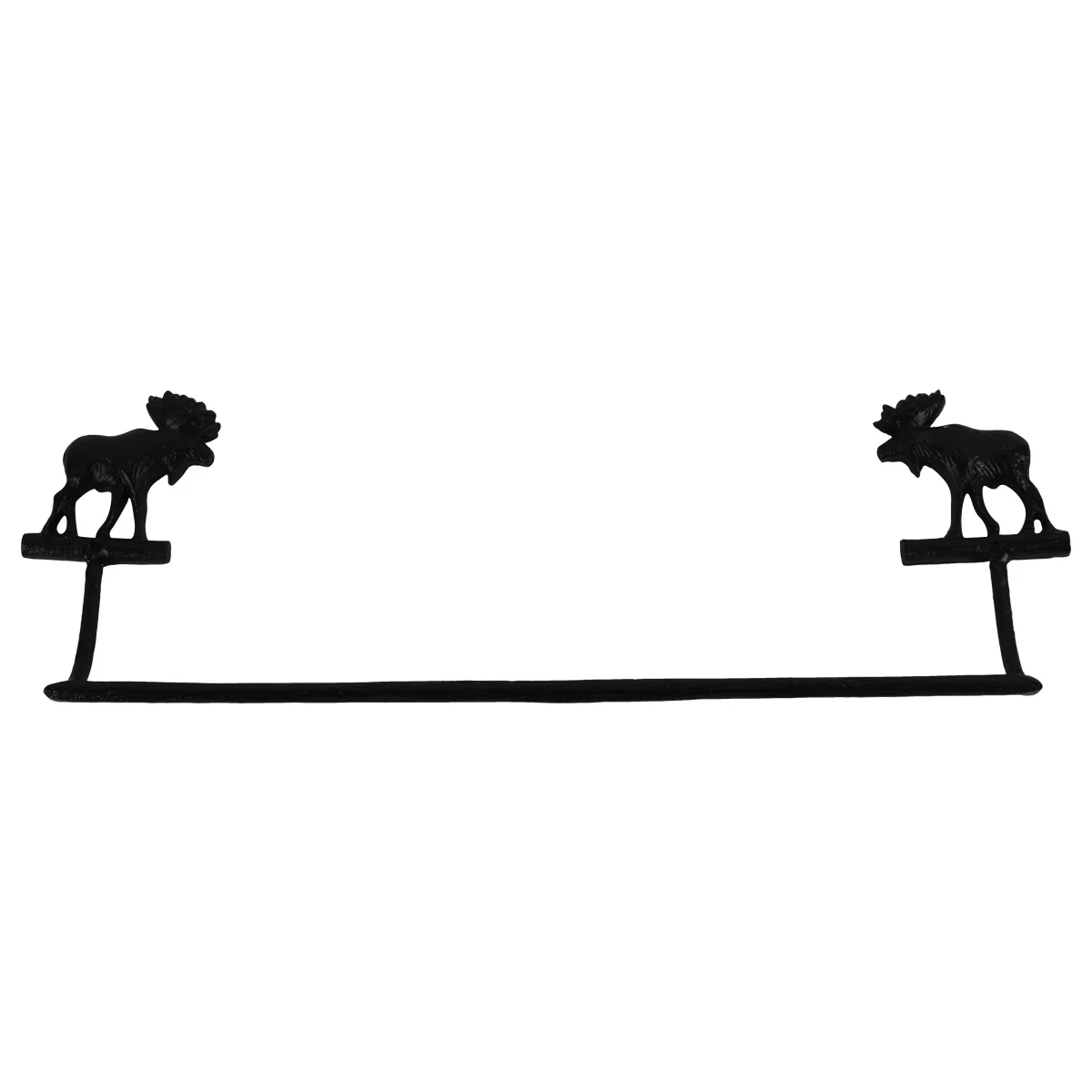 Metal Wall Mount Bull Moose Rustic Bath Decor Towel Bar Holder