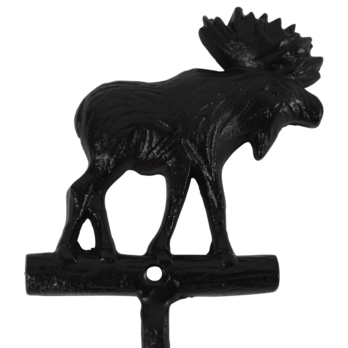 Metal Wall Mount Bull Moose Rustic Bath Decor Towel Bar Holder - Image 2