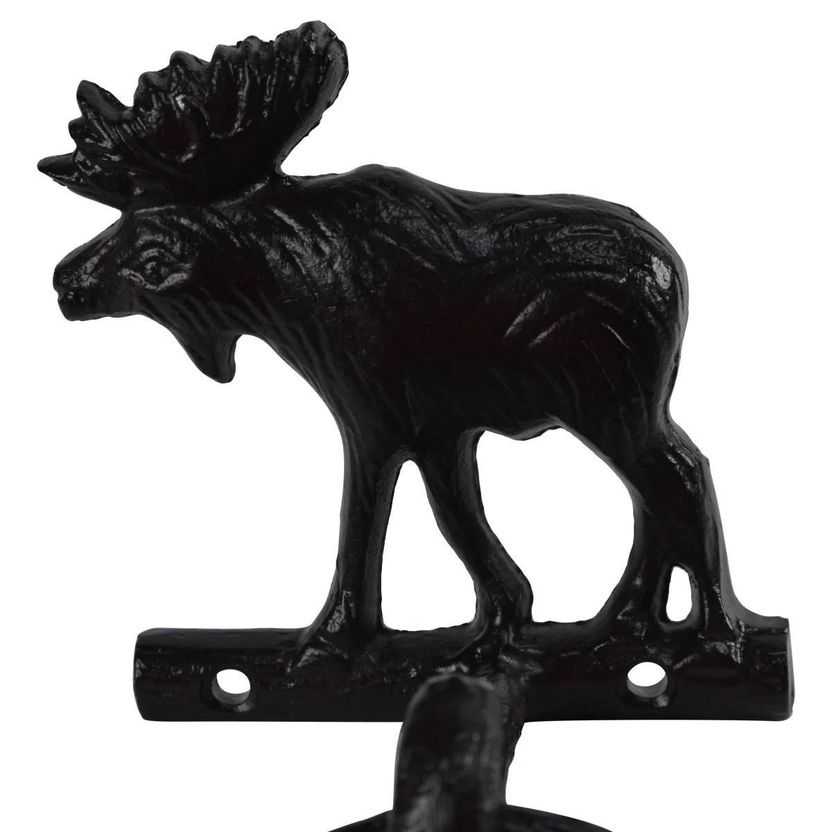 Metal Wall Mount Bull Moose Rustic Towel Ring Holder - Image 2