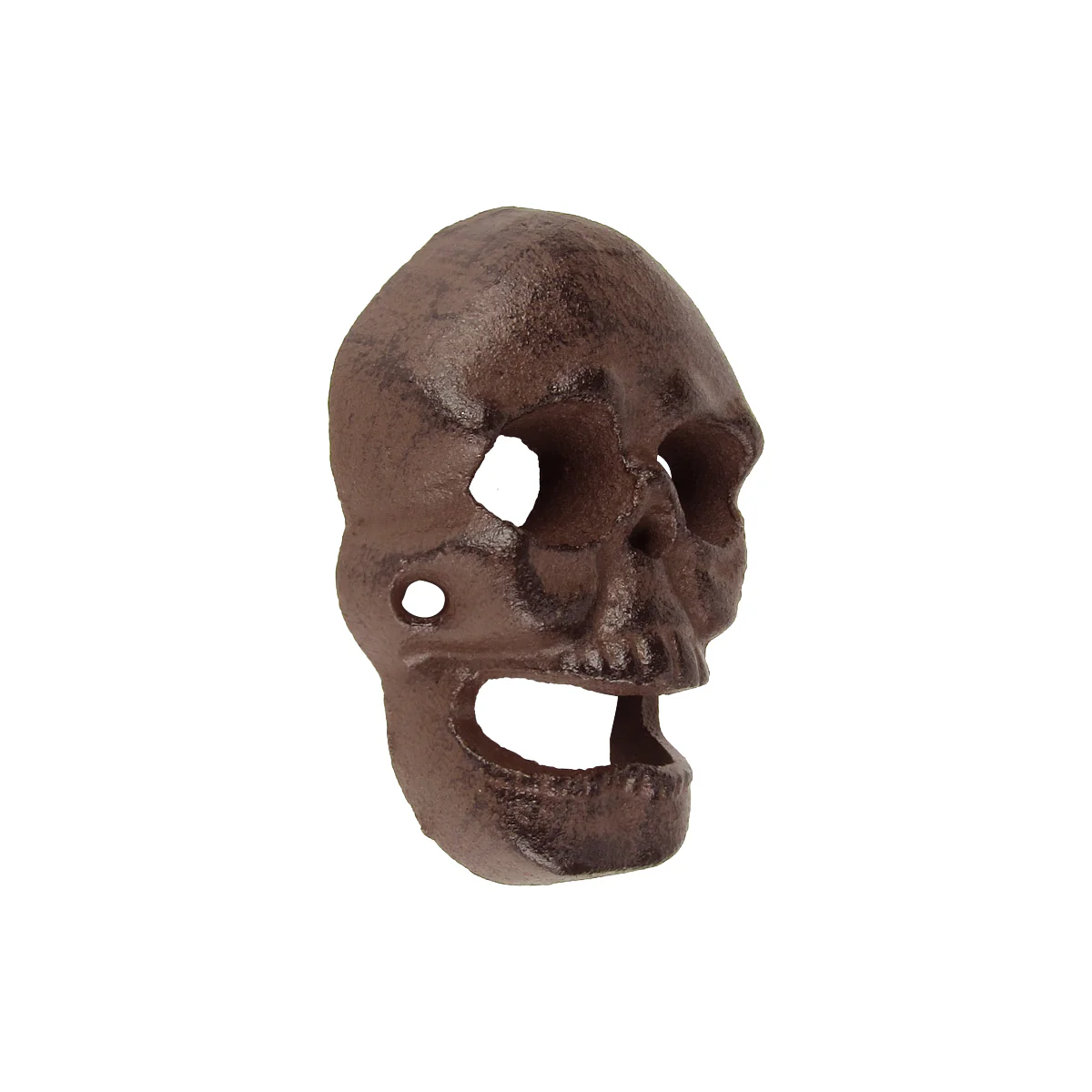 Metal Wall Mount Skeleton Head Skull Beer or Soda Bottle Cap Opener - Image 2