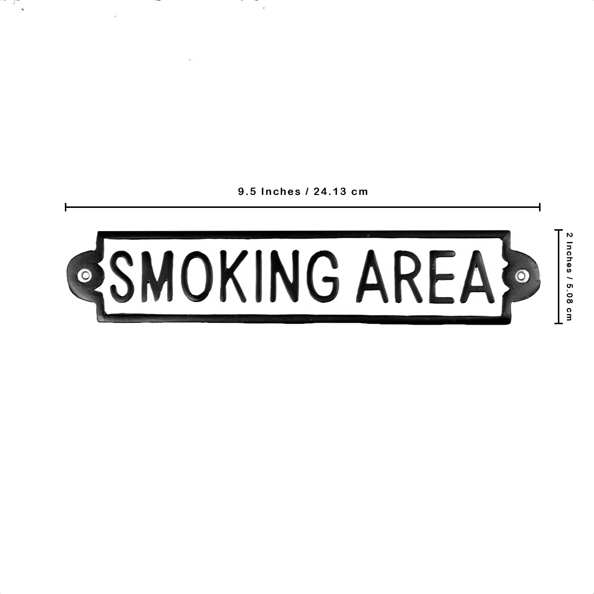 Metal White Smoking Area Door Sign Business Bar Shop Employees Wall Plaque Decor - Image 3