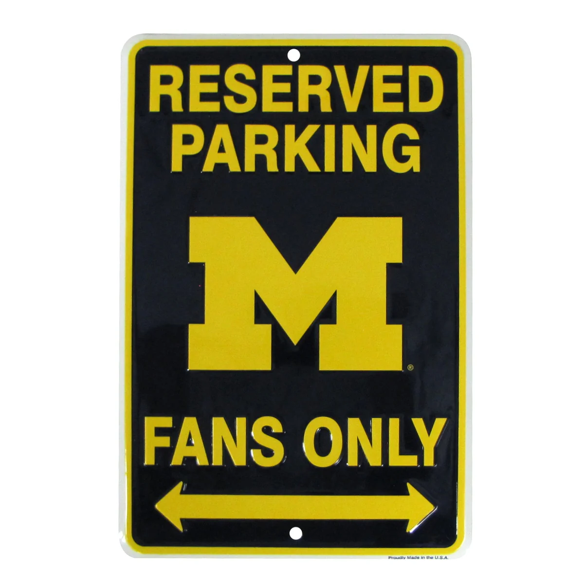 Michigan Wolverines Fan Park Only Metal 8x12 Sign Game Room Man Cave Wall Decor