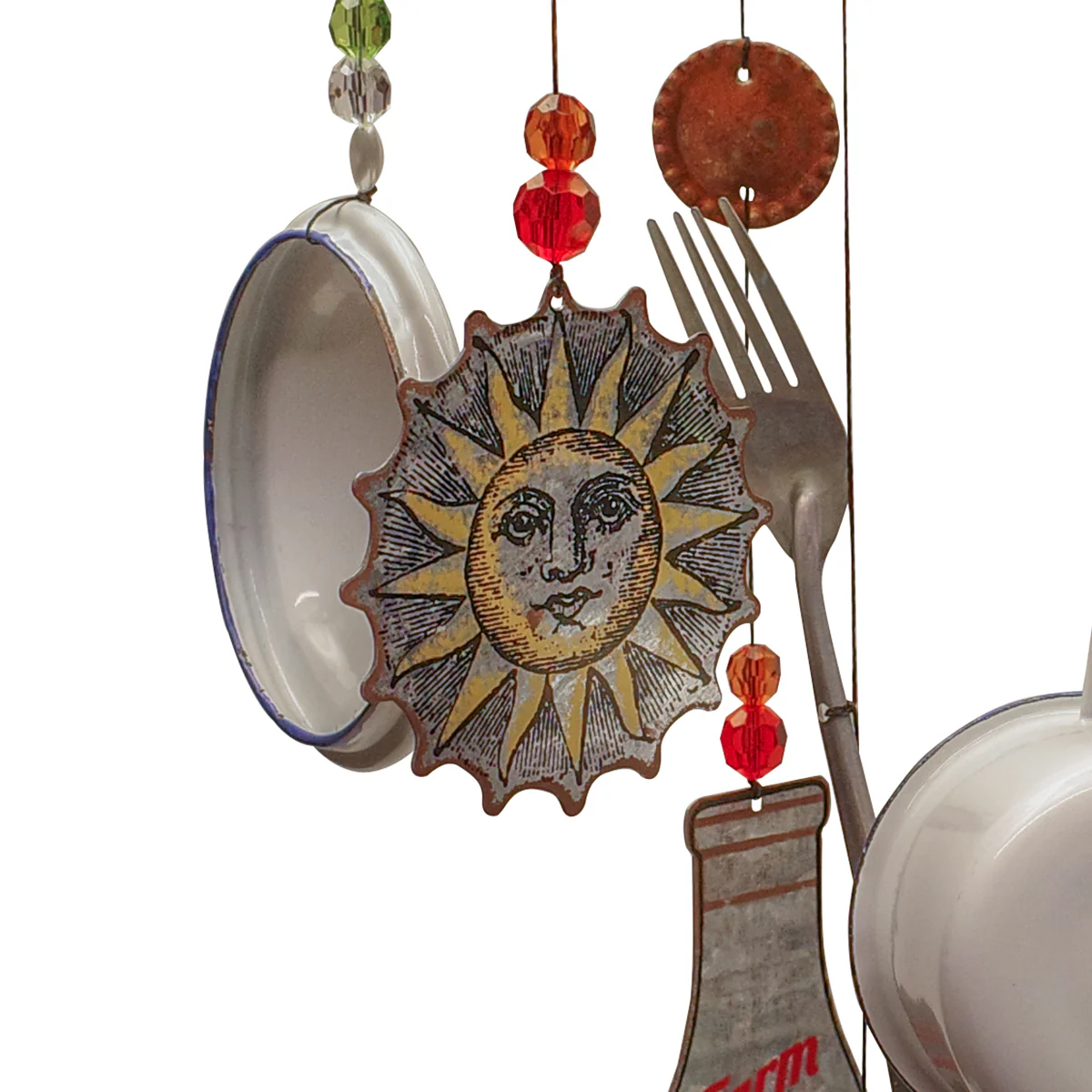 Milk Jug Indoor Outdoor Enamel Kitchen Wind Chime 3D Yard Art Garden Patio Decor - Image 2