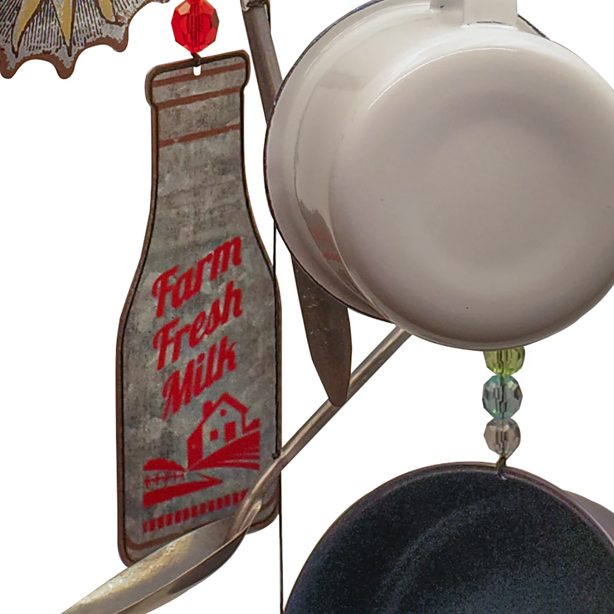 Milk Jug Indoor Outdoor Enamel Kitchen Wind Chime 3D Yard Art Garden Patio Decor - Image 3