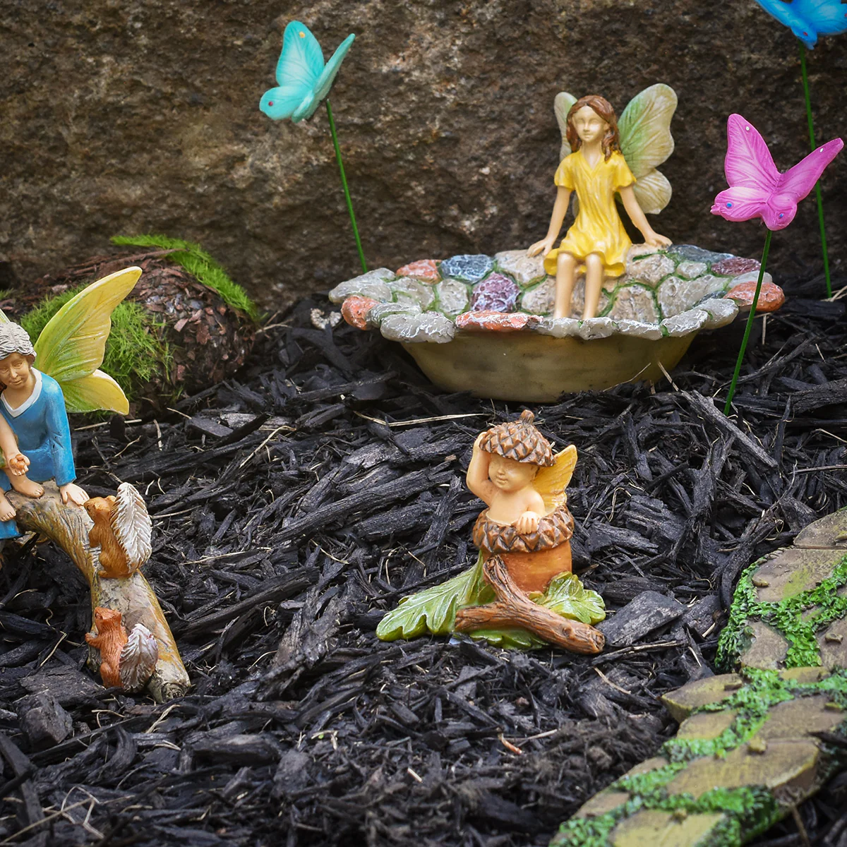 Mini Acorn Baby Fairy Outdoor Garden Figurine Dollhouse Ornament Landscape Decor - Image 3