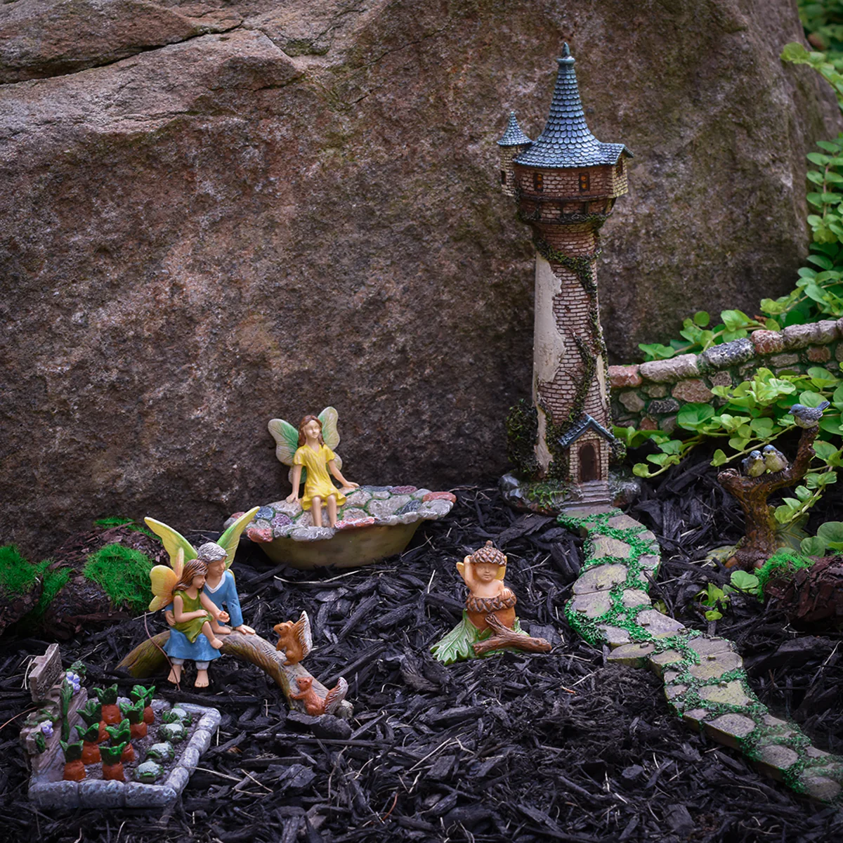 Mini Acorn Baby Fairy Outdoor Garden Figurine Dollhouse Ornament Landscape Decor - Image 4
