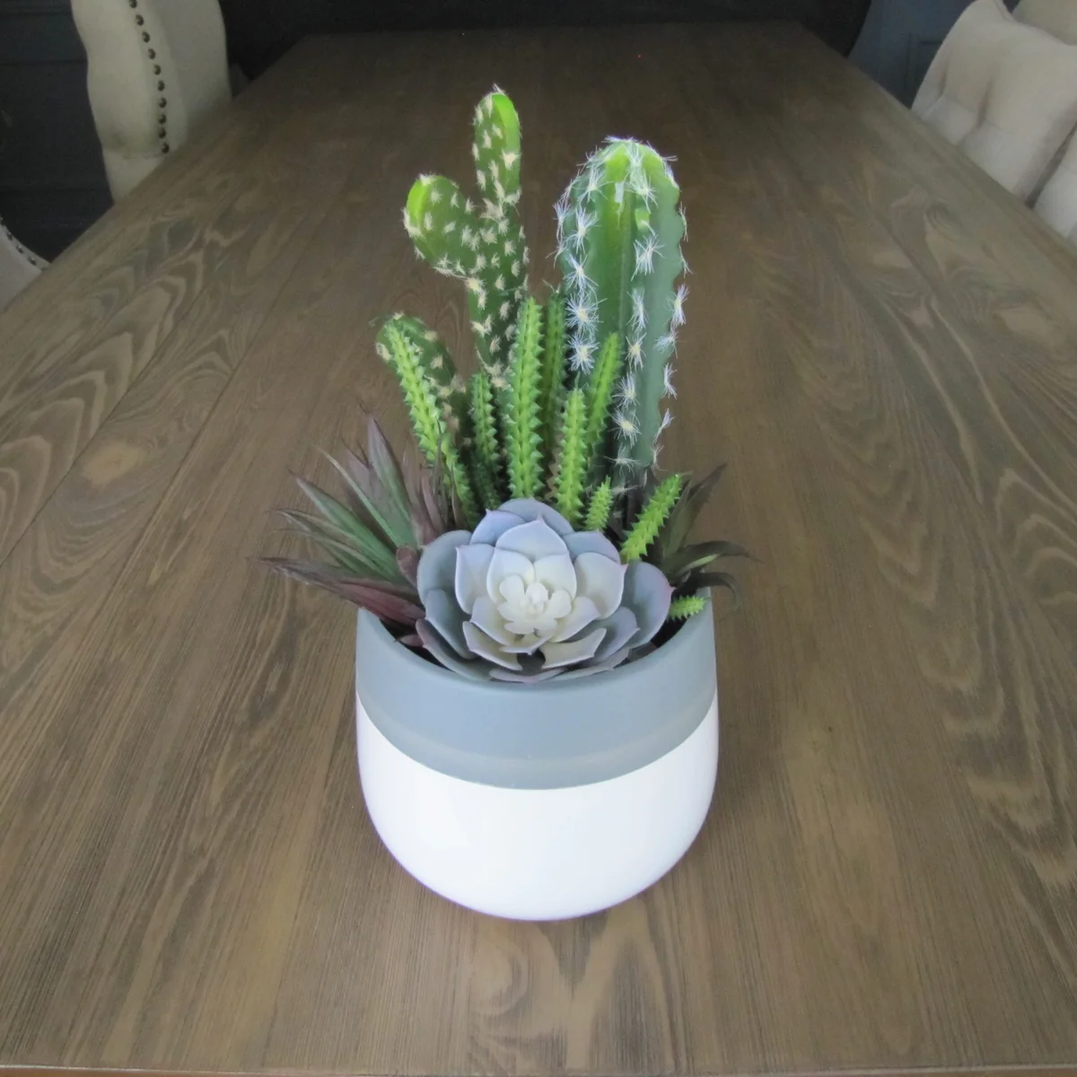 Mini Artificial Succulent Plant Fake Floral Garden Plastic Desert Decor Gift - Image 2