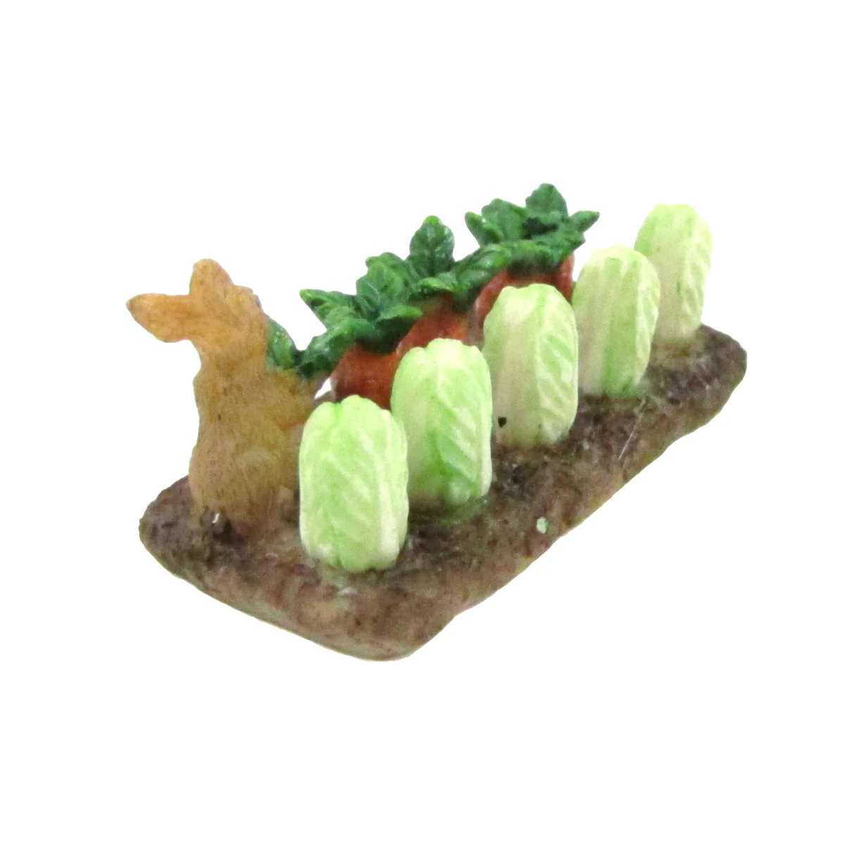 Mini Bunny Rabbit Fairy Garden Accessory Cabbage Carrot Patch Dollhouse Decor - Image 3