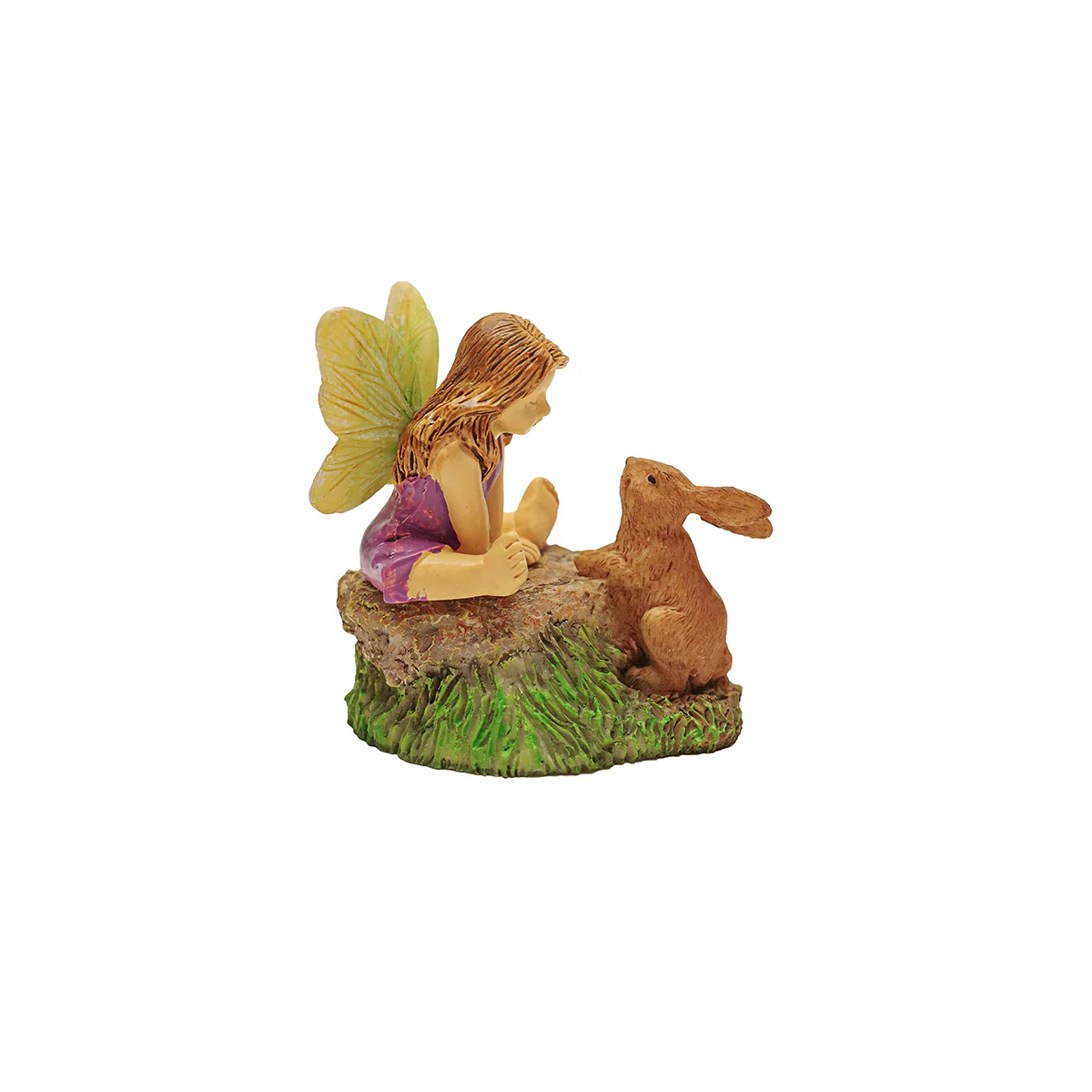 Mini Bunny Rabbit Fairy Girl Garden Decor Miniature Figurine Dollhouse Accessory - Image 2