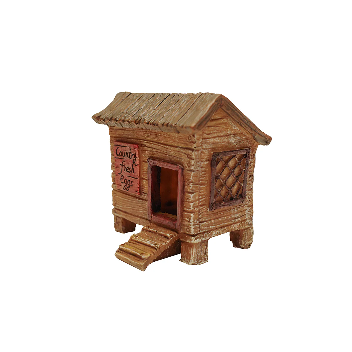 Mini Chicken Coop Dollhouse Decor Fairy Garden Ornament Outdoor Yard Accessory - Image 2