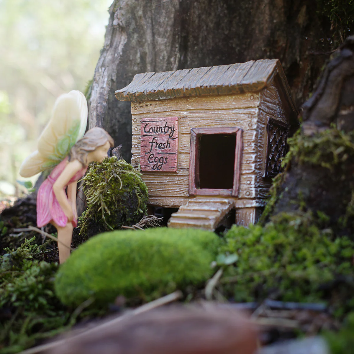 Mini Chicken Coop Dollhouse Decor Fairy Garden Ornament Outdoor Yard Accessory - Image 4