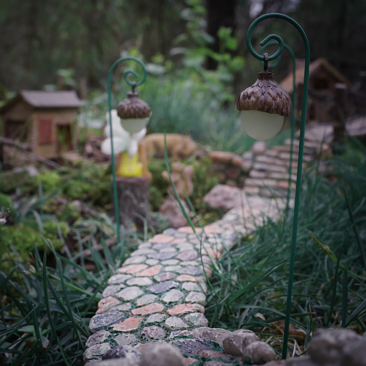 Mini Cobblestone Curve Walkway Fairy Garden Stone Path Dollhouse Decor Accessory - Image 4