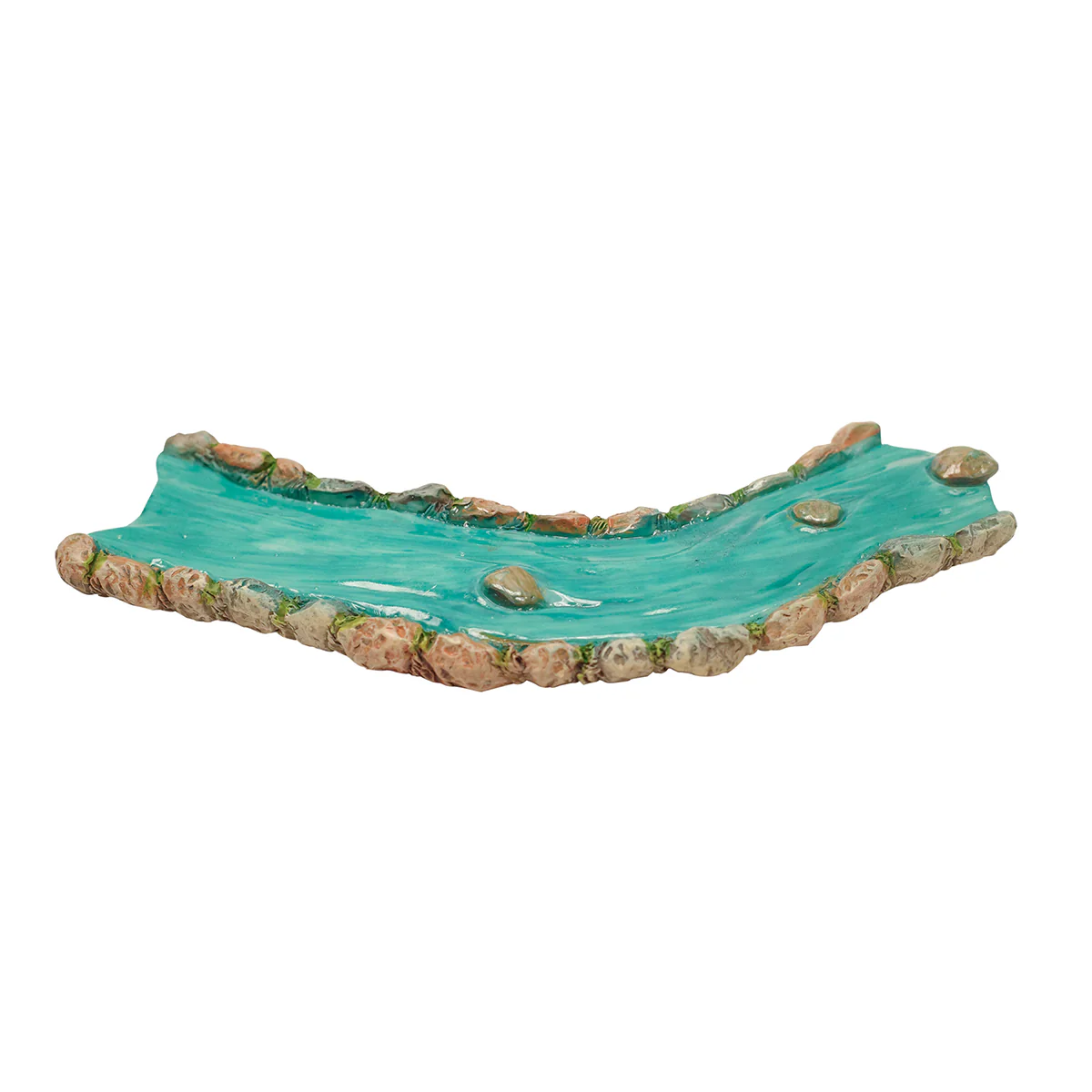 Mini Curved Stream Fairy Rock Garden Water Section 3D Dollhouse Decor Accessory