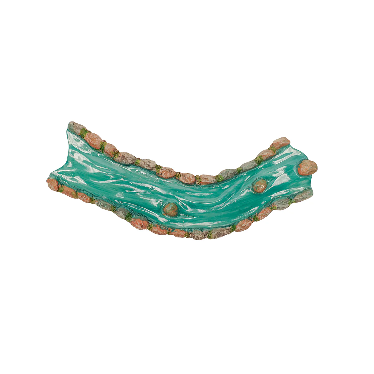 Mini Curved Stream Fairy Rock Garden Water Section 3D Dollhouse Decor Accessory - Image 2