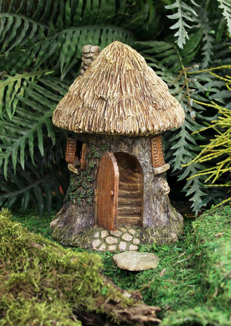 Mini Elf Tree House Gnome Home Fairy Garden Accessory Dollhouse Decor Ornament - Image 2