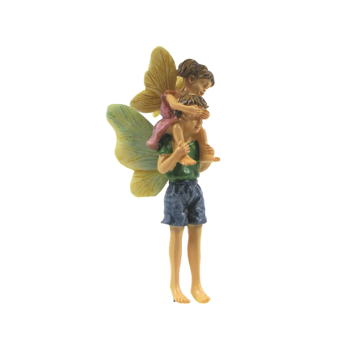 Mini Fairy Girl Boy Kid Piggyback Ride Figurine Garden Accessory Outdoor Decor - Image 2