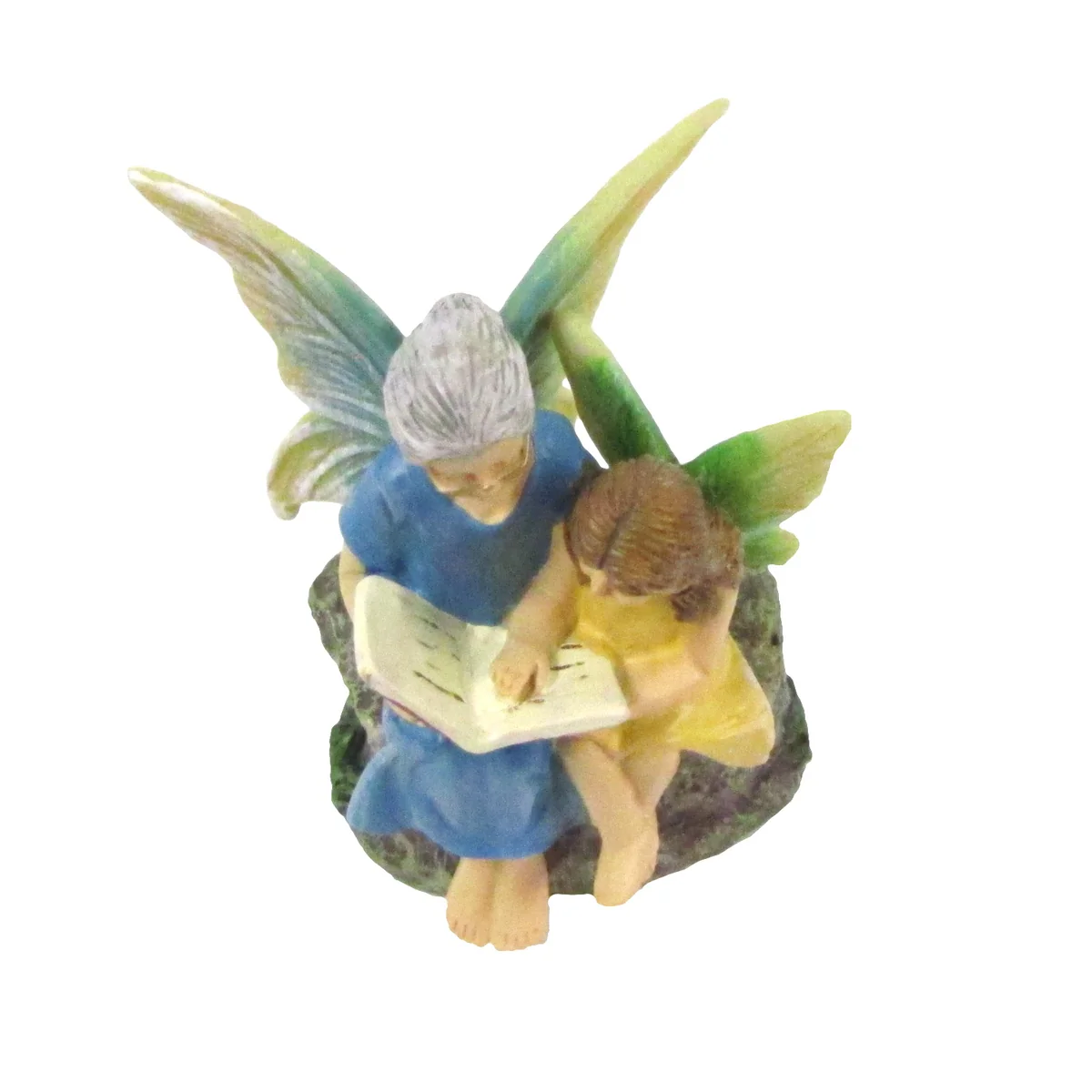 Mini Fairy Girl Grandma Reading Figurine Garden Accessory Outdoor Decor Ornament - Image 4