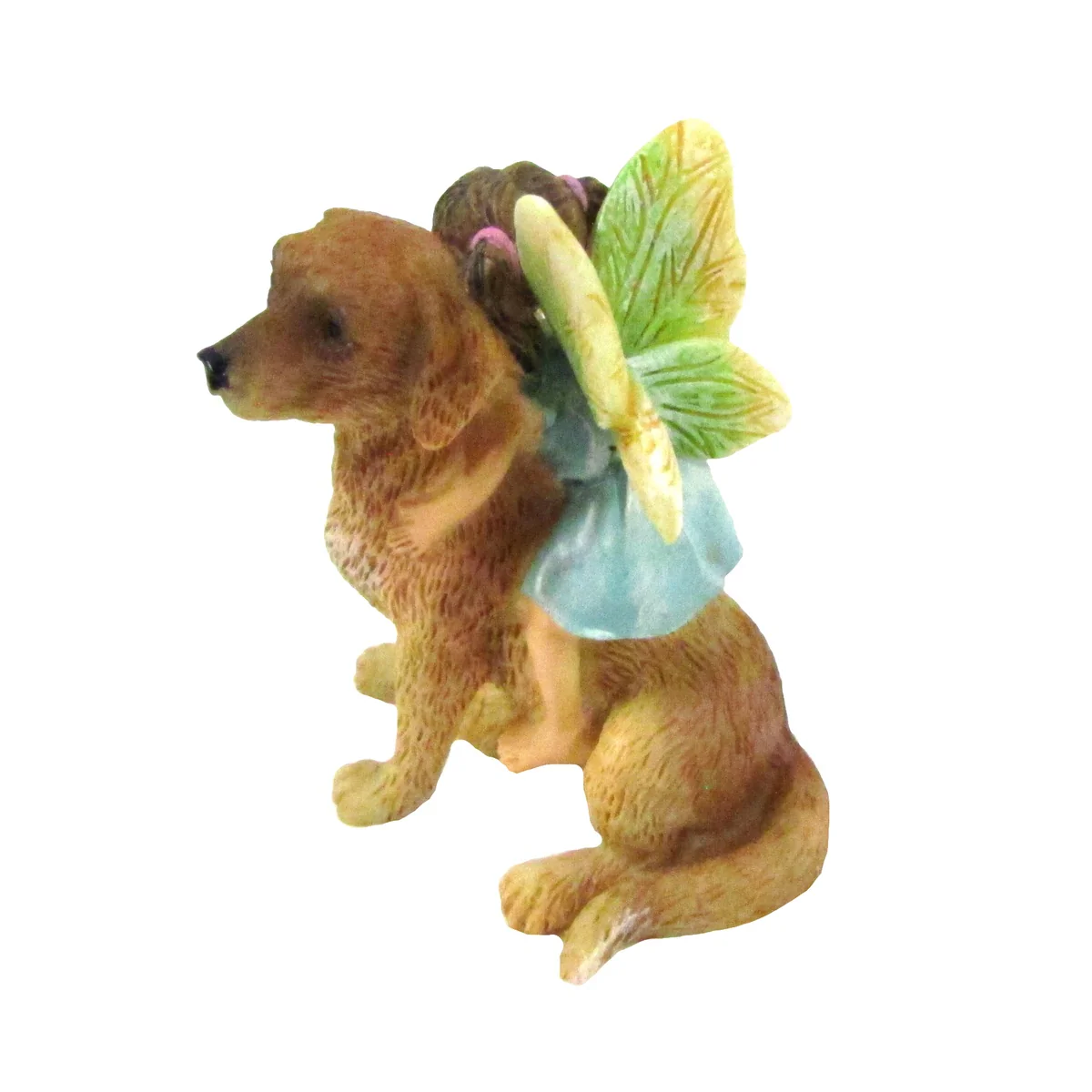 Mini Fairy Girl Riding Dog Figurine Garden Accessory Pet Ornament Outdoor Decor - Image 4