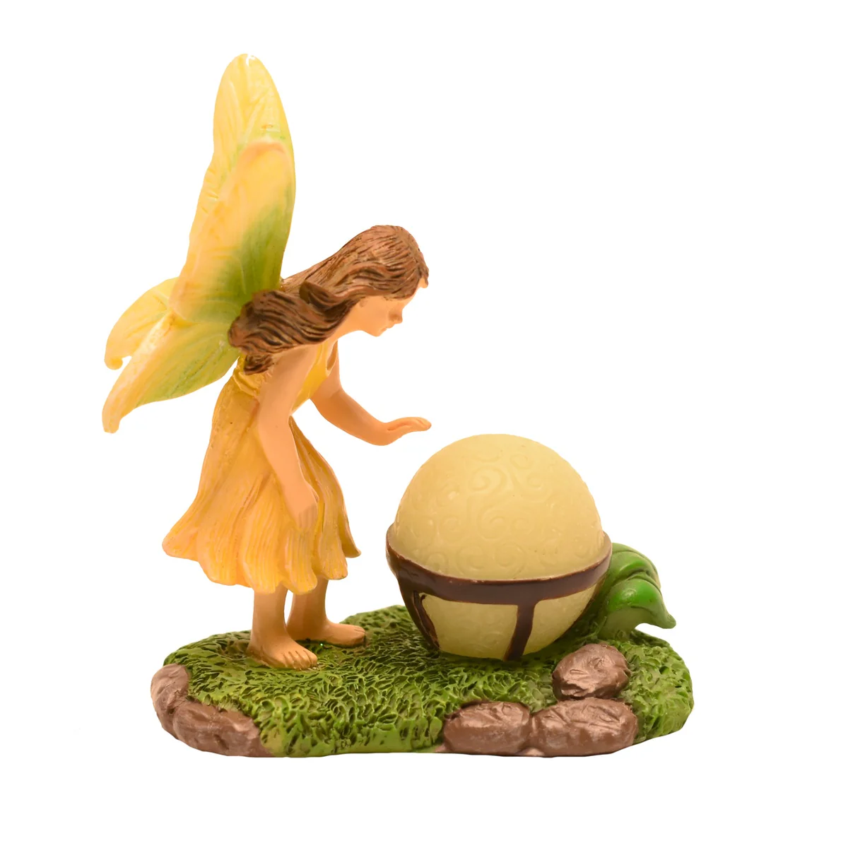 Mini Glowing Orb Fairy Girl Garden Figurine Glow Dark Dollhouse Decor Accessory - Image 2