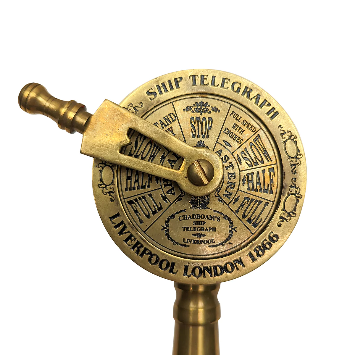 Mini Ship Engine Telegraph Antique Style Table Top Maritime Nautical Home Decor - Image 4