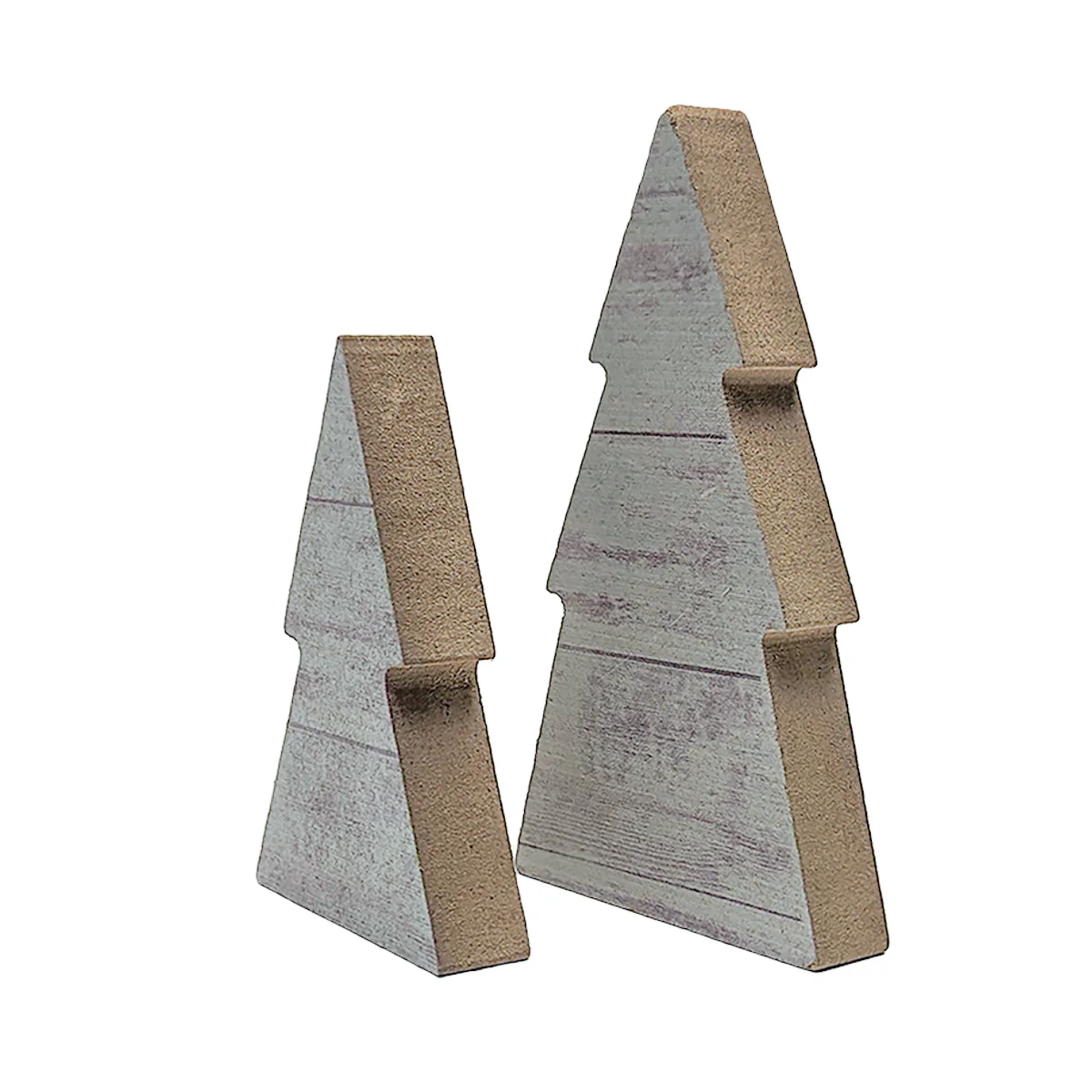 Mini Shiplap White Wood Trees Farmhouse Christmas Decorations Holiday Home Decor - Image 2
